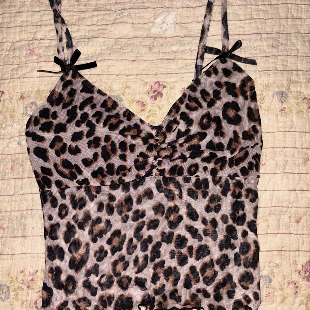 Tilly's Leopard Print Tank Top with Black Accents